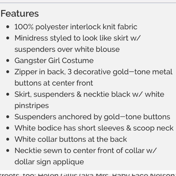 Women’s Gangster/Mob Boss Halloween Costume - Size XS - Picture 11 of 13